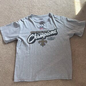 NFL New Orleans Saints Gray 'Champions' Short Sleeve Men’s tee